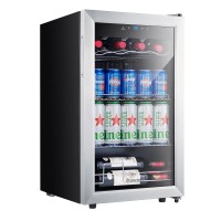 Kalamera 17.3'' W Freestanding 93 Cans (12 oz.) 2.4 Cubic Feet Beverage Cooler with Glass Door